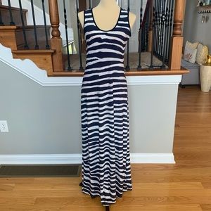 Calvin Klein Maxi Dress | Racerback | Navy / White